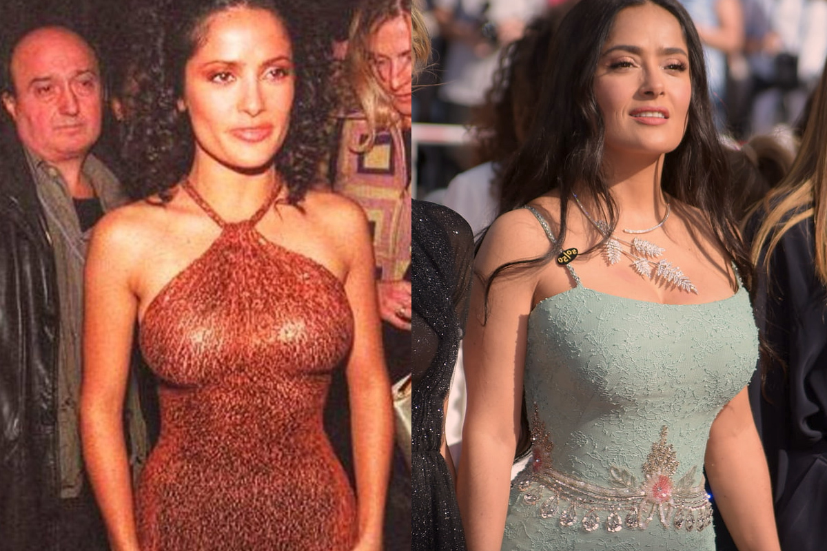 90s now and then salma hayek, Mexican actress